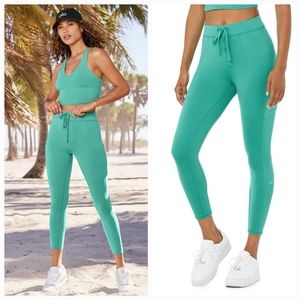 ALO YOGA 7/8 High-Waist Checkpoint Legging in Ocean Teal XS
